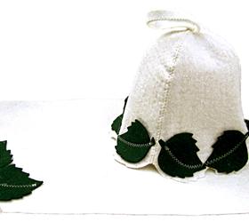 Изображение набор для бани и сауны «березка» (шапка, коврик)
