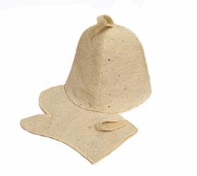 Набор для бани и сауны «Дуэт» (шапка ,рукавица)