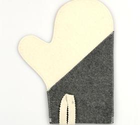 Изображение рукавица для бани и сауны «комбенированная» (войлок)