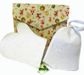 Набор для бани (конверт, шапка,рукавица)