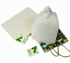Изображение набор в новогоднем пакете (шапка, коврик)